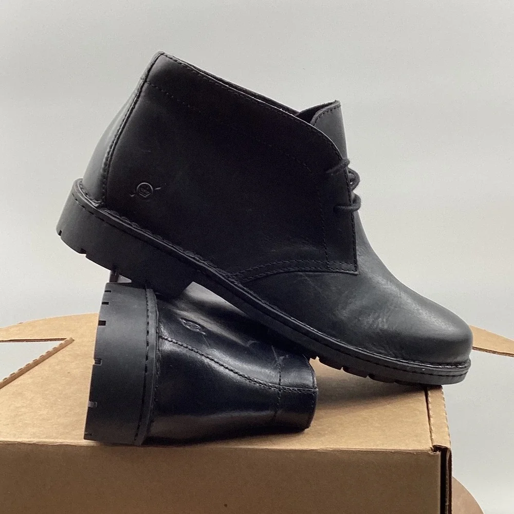 Born Hemlock Mens Black Leather Chukka Boots Ankle BM0019503 Size 9.5M